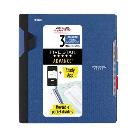 FIVE STAR 11" x 8.5" College Rule Notebook, 150 Pg 08090